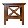 Flash Furniture Jasper Farmhouse Style Solid Wood End Table w/Traditional X-Frame Design in Walnut LFS-4002-WAL-GG